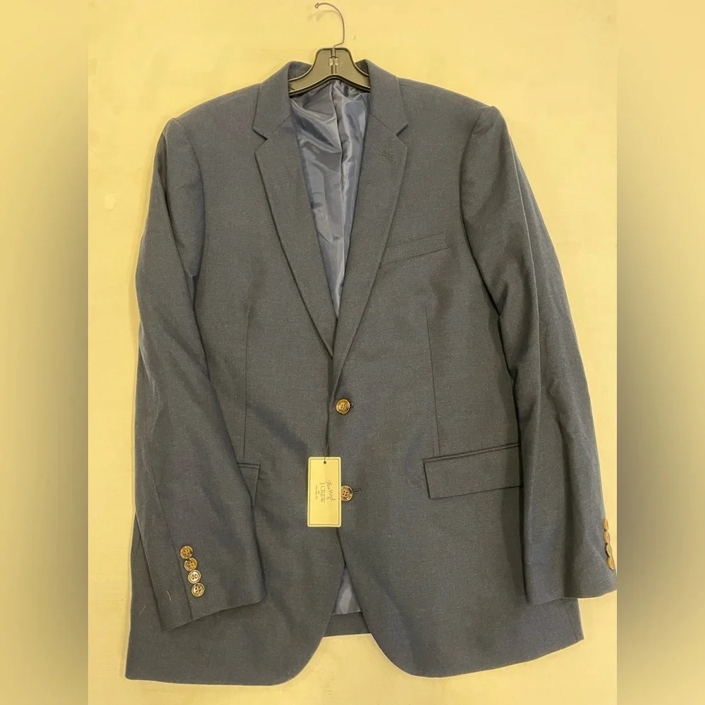J. CREW Flex Wool THOMPSON Suit Jacket in Dark‎ Navy Size 44 L NWT $398
